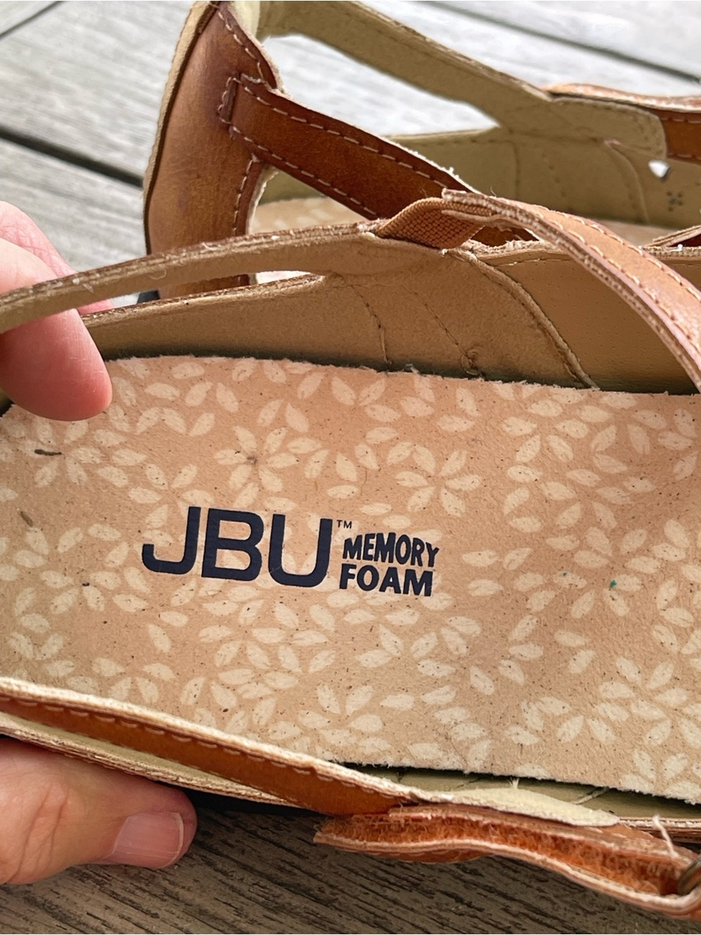 JBU Women's Bellevue Encore Tan Slingback Mary Jane Shoes Size 9 Wide - Picture 6 of 6